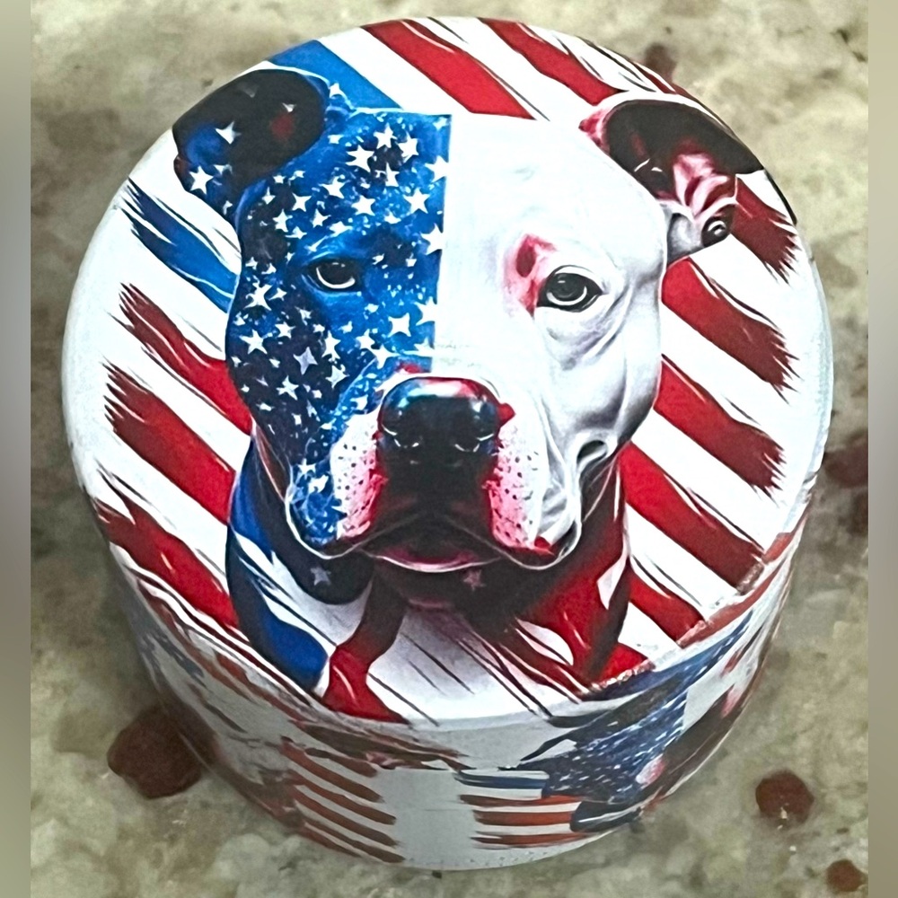 Patriotic Pit Bull Dog Spice Grinder
